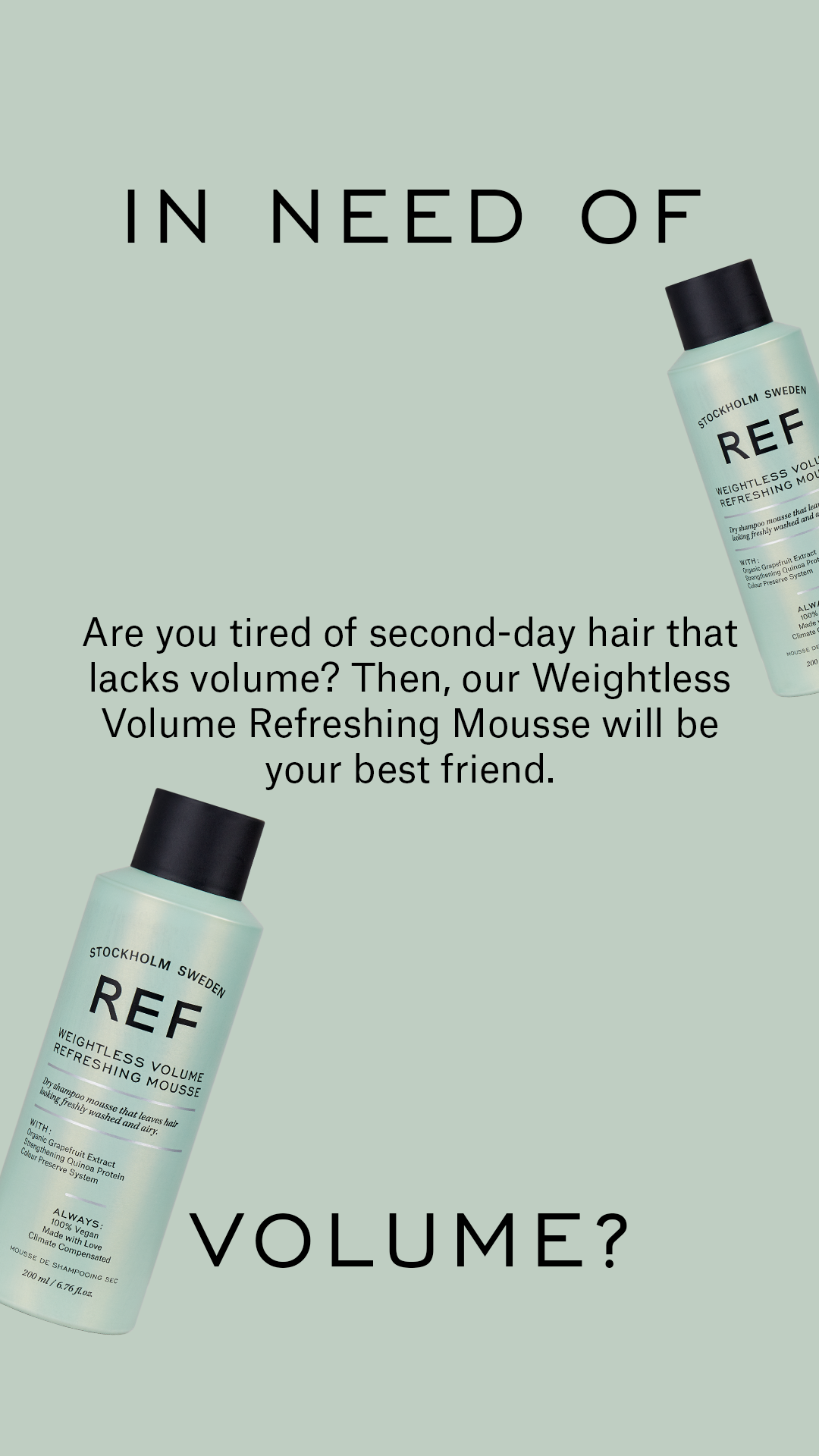 REF Weightless Volume Refreshing Mousse