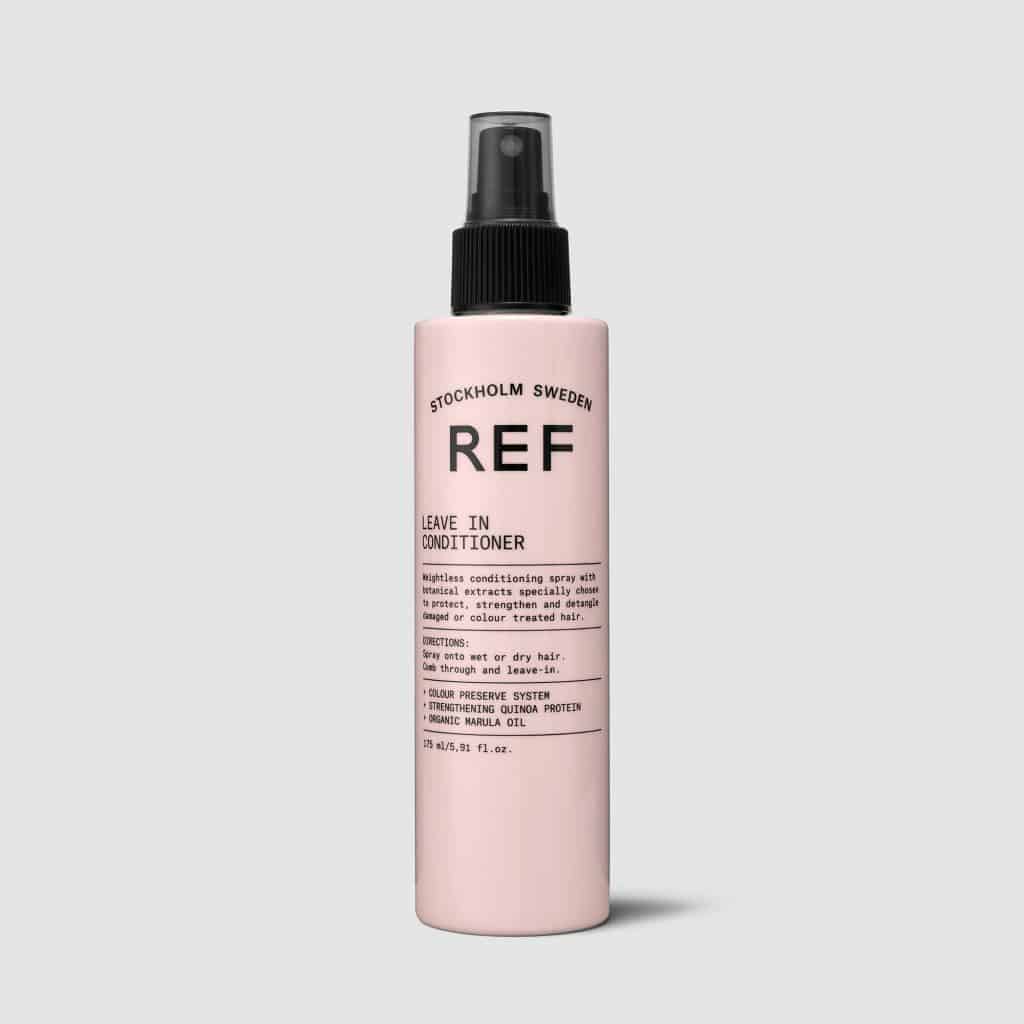 REF Leave In Conditioner: Conditioning spray with botanical extracts to protect strengthen & detangle damaged or colour treated hair. Organic Marula Coconut & Camelina Oils to deeply moisturise restoring elasticity, shine and protection from heat, UVA / UVB rays. 100% Vegan Paraben Free Sulphate free Colour preserving.1234