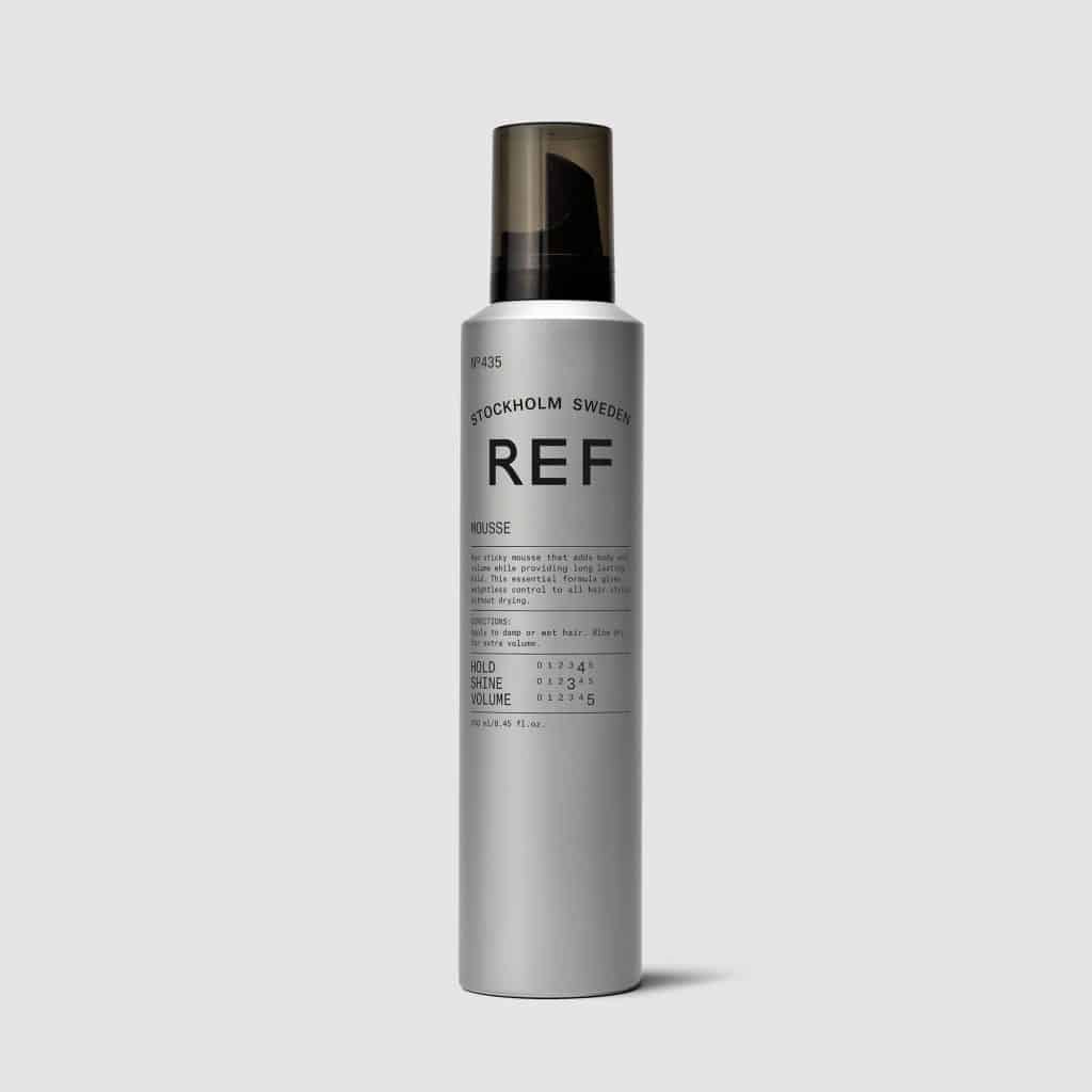 REF Mousse No°435: Volume building, light and airy mousse that adds body and volume while providing long lasting hold to all hairstyles. Not sticky nor makes hair dry. Heat protecting. 100% Vegan Paraben Free Sulphate free Color preserving.1234