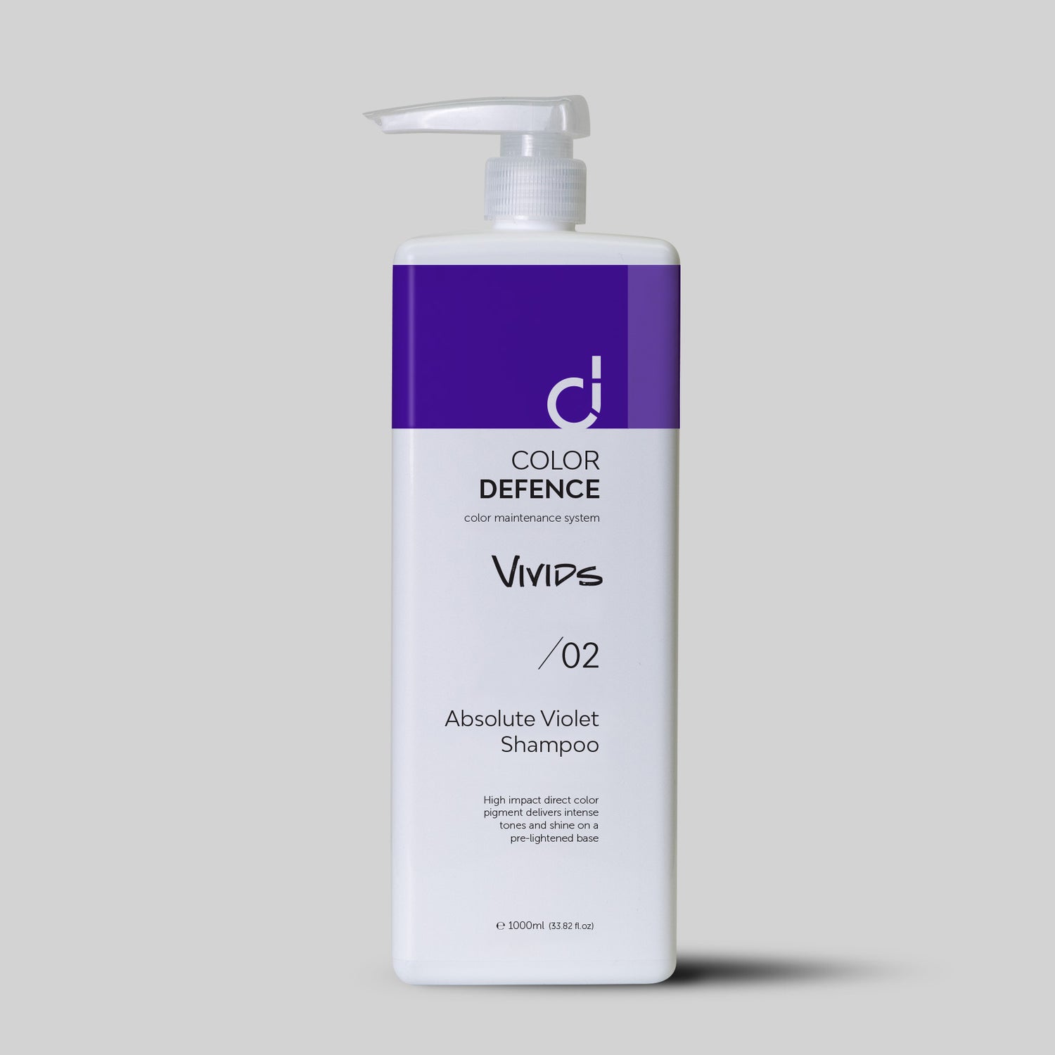 Color Defence Vivids Absolute Violet Shampoo. Vivids seven intense color depositing shampoos can be used alone mixed or diluted. Create a unique high intensity tone. Also use to intensify Color Defence classic range. Prevents color fade, loss of tone &amp; enhances shine. 100% vegan &amp; Sulphate free. Quick, easy &amp; accurate.1234