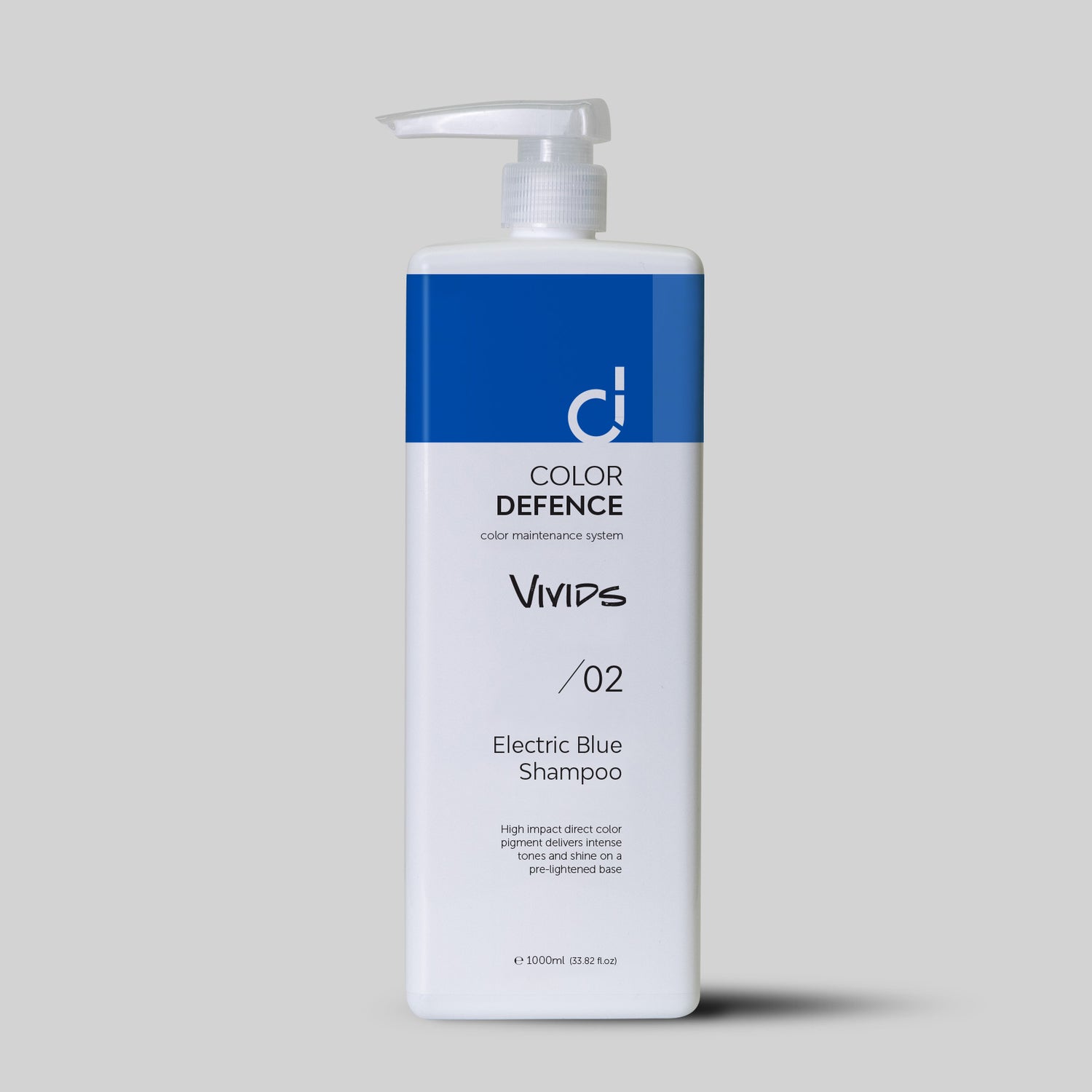 Color Defence Vivids Electric Blue Shampoo. Vivids seven intense color depositing shampoos can be used alone mixed or diluted. Create a unique high intensity tone. Also use to intensify Color Defence classic range. Prevents color fade, loss of tone &amp; enhances shine. 100% vegan &amp; Sulphate free. Quick, easy &amp; accurate.1234