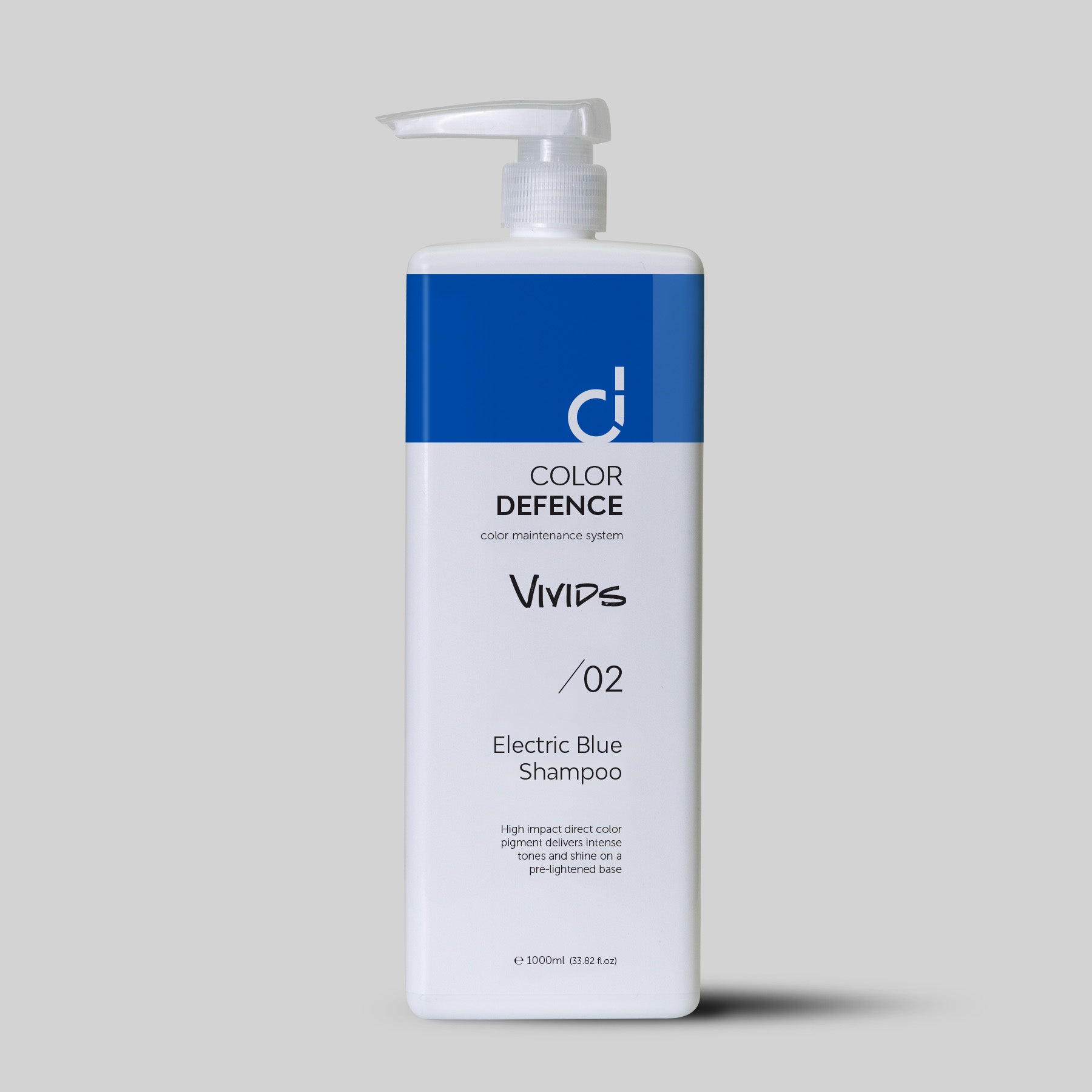 Color Defence Vivids Electric Blue Shampoo. Vivids seven intense color depositing shampoos can be used alone mixed or diluted. Create a unique high intensity tone. Also use to intensify Color Defence classic range. Prevents color fade, loss of tone &amp; enhances shine. 100% vegan &amp; Sulphate free. Quick, easy &amp; accurate.1234