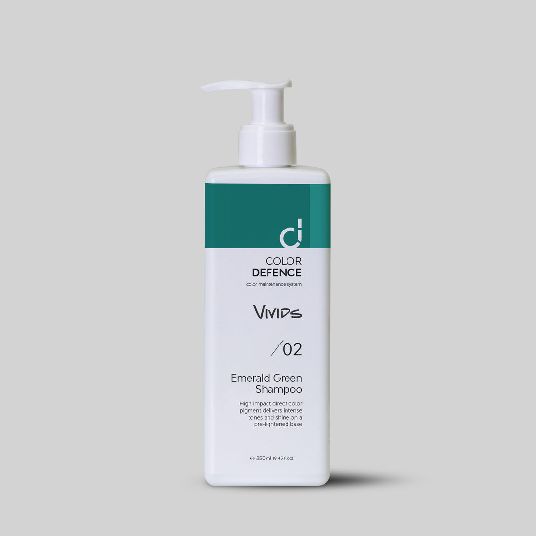 Color Defence Vivids Emerald Green Shampoo. Vivids seven intense color depositing shampoos can be used alone mixed or diluted. Create a unique high intensity tone. Also use to intensify Color Defence classic range. Prevents color fade, loss of tone & enhances shine. 100% vegan & Sulphate free. Quick, easy & accurate.1234