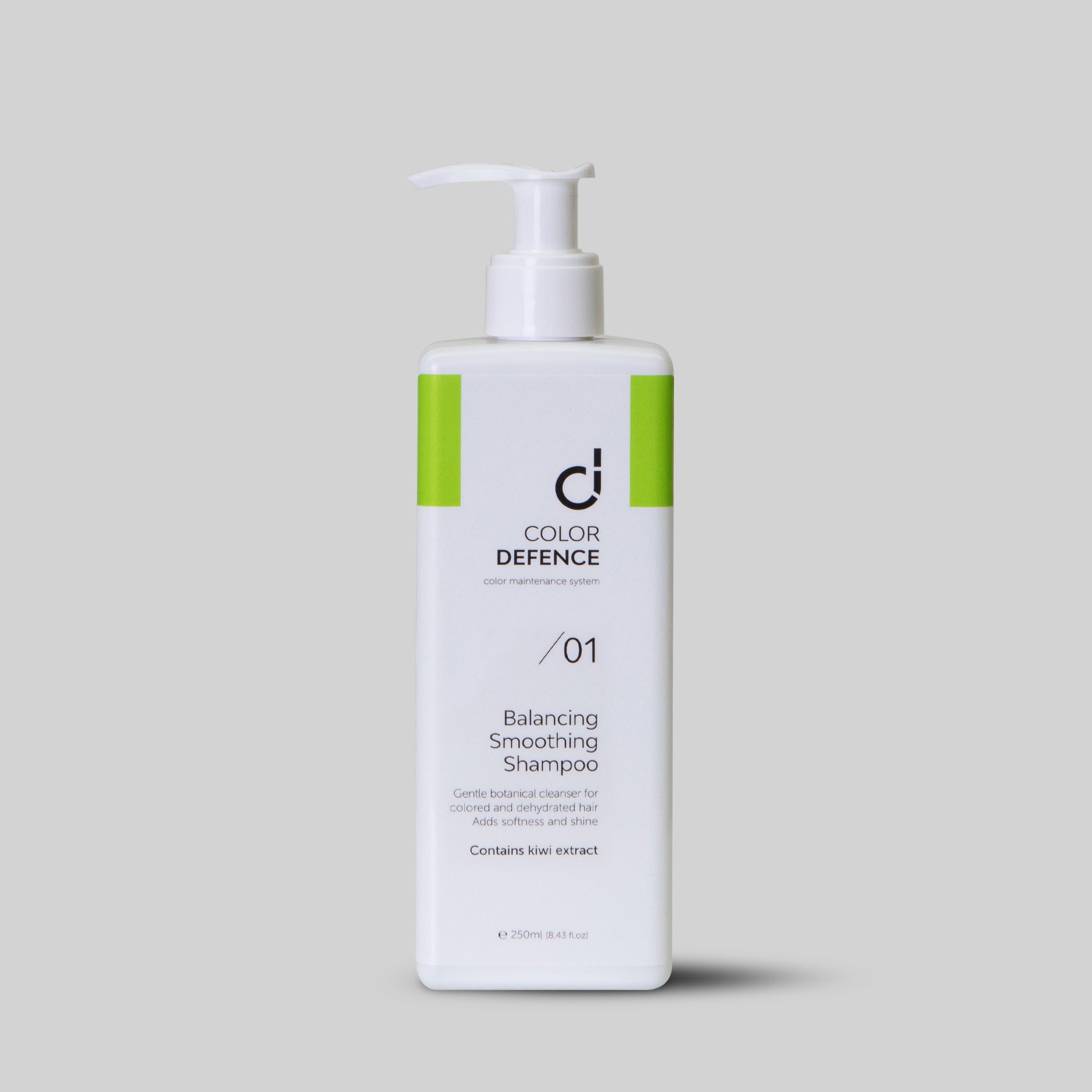 Balancing Smoothing Shampoo - Cleanses and prepares hair for our 3 step colour maintenance system. A gentle daily shampoo for dehydrated, coloured hair. Reduces oxidation, protects against free radical and environmental damage. A gentle botanical cleanser that adds body and shine. Contains Vitamin E & Kiwi extract.1234