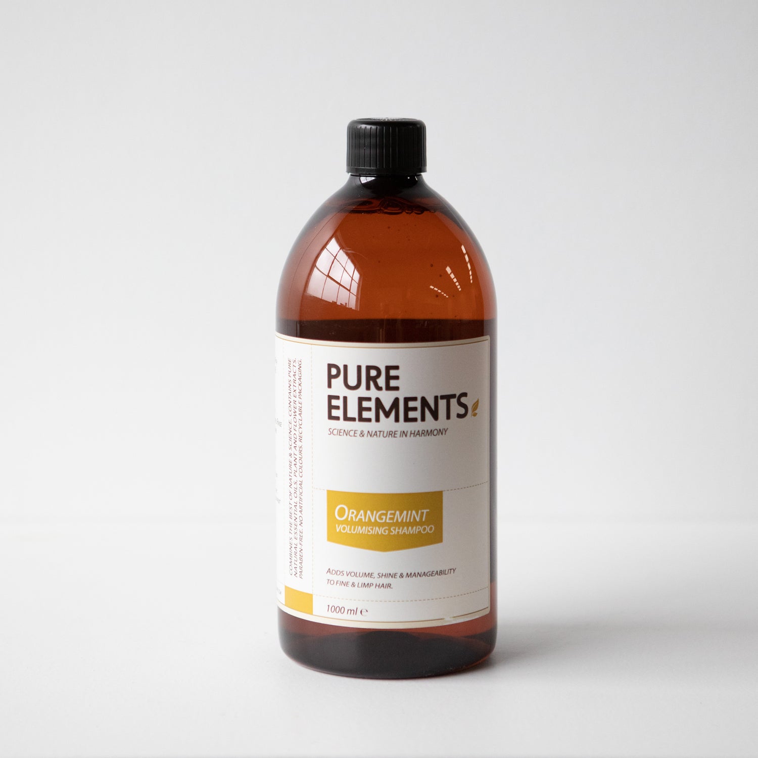 Adds volume to fine &amp; limp hair. Promotes shine &amp; manageability. 100% pure essential oils of Sweet Orange &amp; Spearmint stimulate the scalp &amp; strengthens the hair. Pure natural extracts of Lemon - Stinging Nettle control dandruff, add shine &amp; provide anti-oxidant properties. Natural perfume based on essential oils.1234