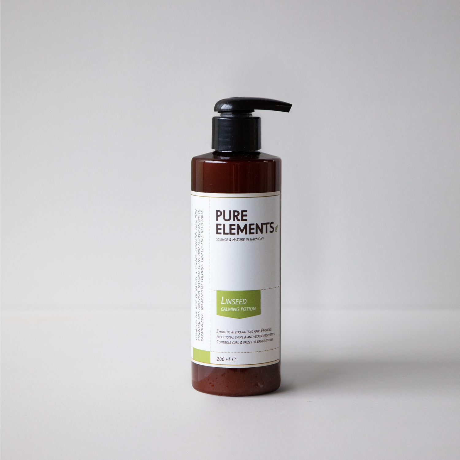 Pure essential oils-Sandalwood &amp; Clove-Pure natural extract of Linseed. Hydrolyzed Wheat Protein. Vitamin E fortified. Safe on colour-treated hair. Smoothes &amp; strengthens hair, controls curl &amp; frizz, exceptional shine &amp; anti-static properties. Conditions &amp; moisturises hair, improves hair strength &amp; moisture retention.1234