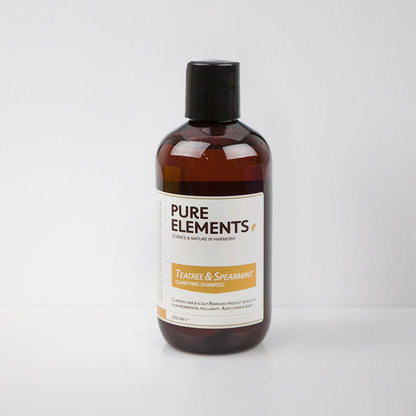 Clarifies the scalp, removing product build-up &amp; environmental pollutants. Adds body - shine. 100% pure essential oils of Tea Tree - Spearmint provide antioxidant properties - calm, soothe - stimulate the scalp. Natural extract of Birch Leaf soothes – purifies..1234