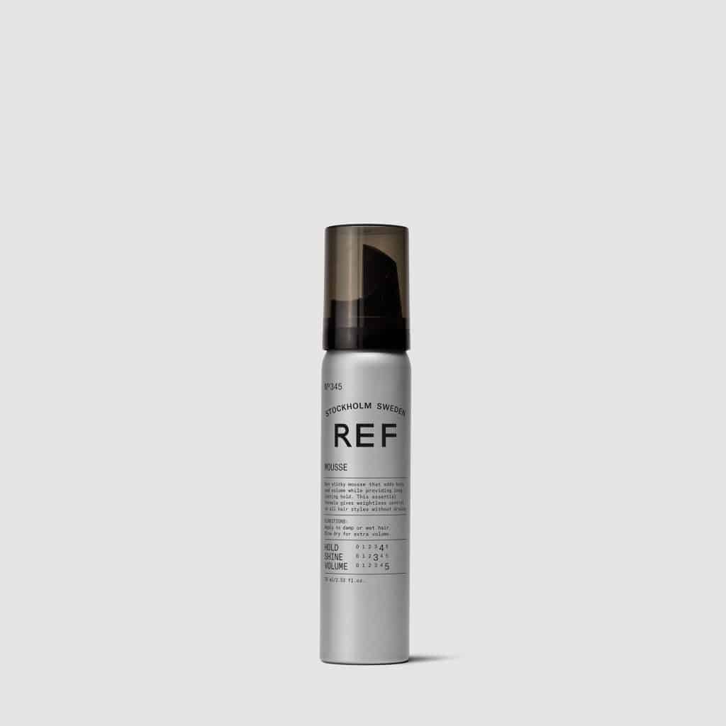 REF Mousse No°435: Volume building, light and airy mousse that adds body and volume while providing long lasting hold to all hairstyles. Not sticky nor makes hair dry. Heat protecting. 100% Vegan Paraben Free Sulphate free Color preserving.1234